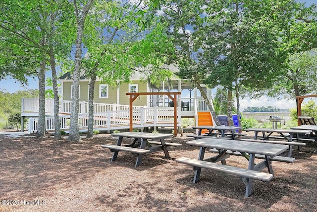 view of home's community with a deck
