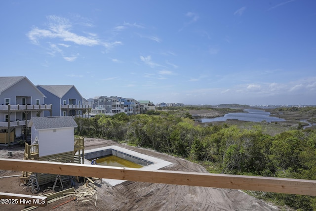 exterior space with a residential view