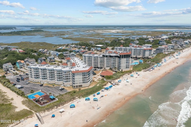 2000 New River Inlet Rd Unit 3513, North Topsail Beach, NC 28460 - birds eye view of property featuring a view of the beach and a water view