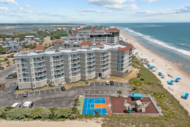 2000 New River Inlet Rd Unit 3513, North Topsail Beach, NC 28460 - birds eye view of property with a water view and a beach view