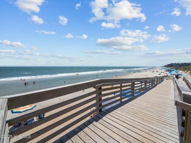 2000 New River Inlet Rd Unit 3513, North Topsail Beach, NC 28460 - dock area with a water view and a beach view