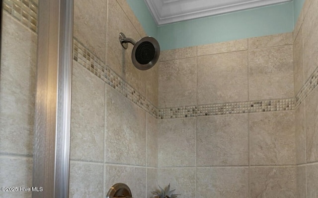 room details featuring tiled shower