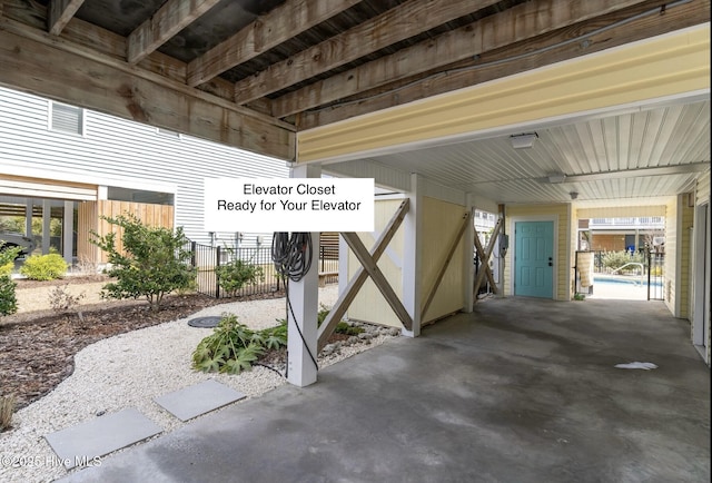 view of patio / terrace with fence
