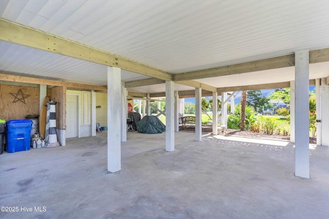 view of patio with a carport