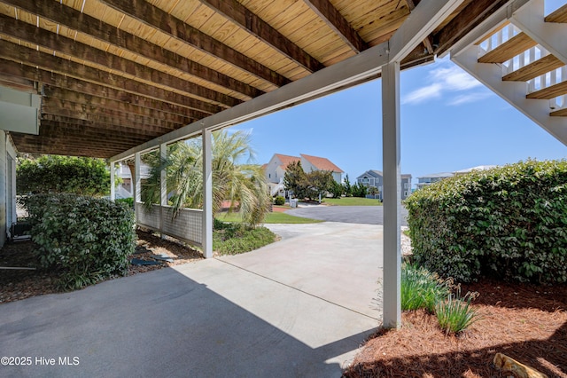 view of patio / terrace with a residential view