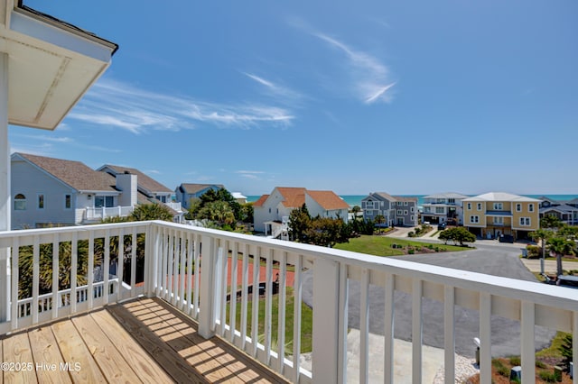 balcony featuring a residential view