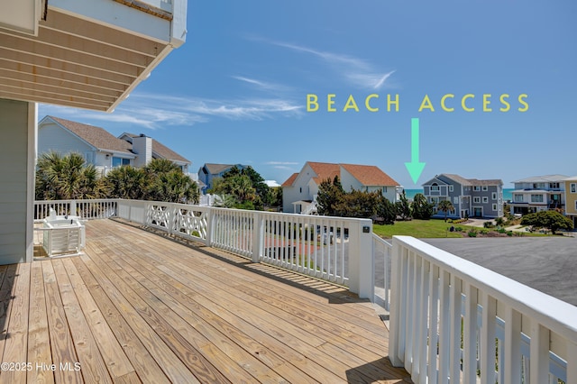 deck featuring a residential view