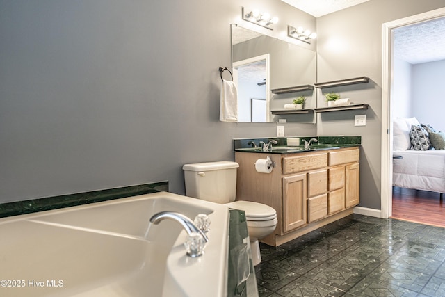 4915 Beulah Hill Church Rd, West End, NC 27376 - full bath featuring vanity, toilet, a garden tub, and ensuite bath