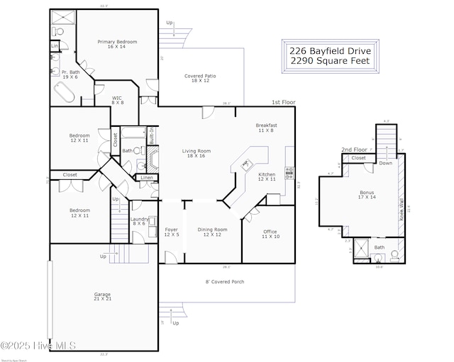 226 Bayfield Dr, Wilmington, NC 28411 - view of property floor plan