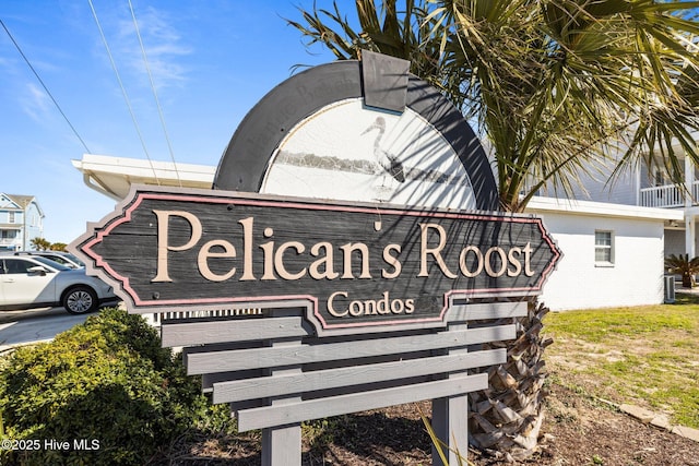 view of community sign