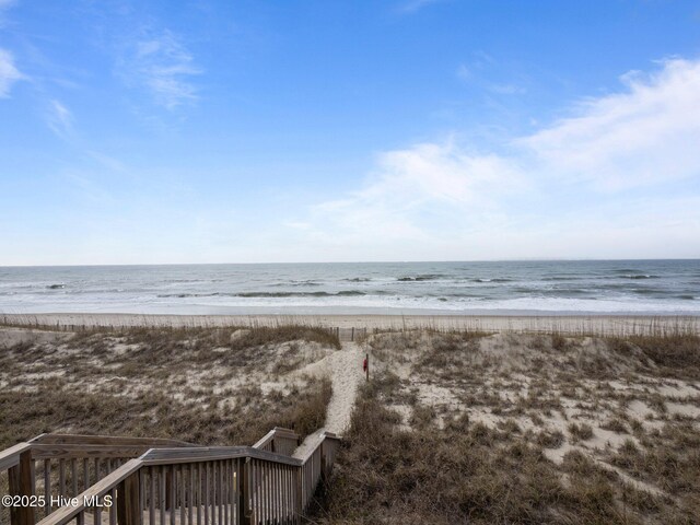 water view featuring a beach view
