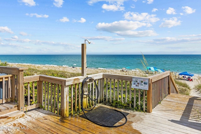 water view with a view of the beach