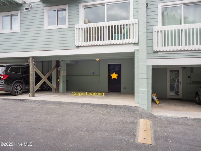 exterior space with a balcony