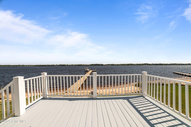 281 Whichard Ln, Chocowinity, NC 27817 - wooden terrace featuring a water view