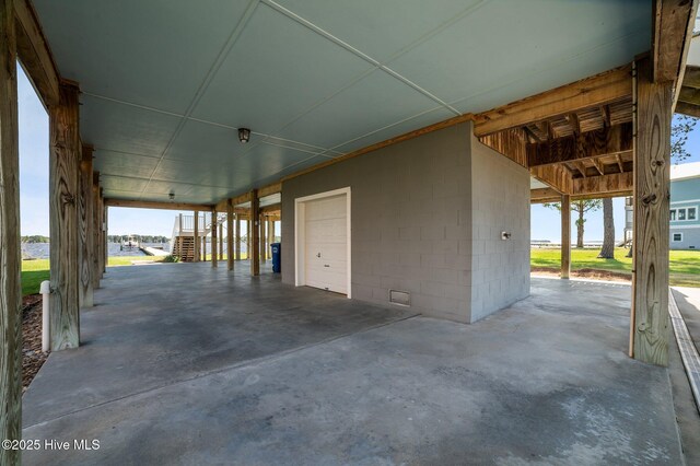 281 Whichard Ln, Chocowinity, NC 27817 - view of patio featuring a carport and stairs