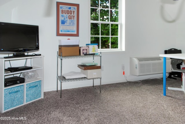314 Nugget Trl, Elizabeth City, NC 27909 - playroom with carpet floors, an AC wall unit, and baseboards
