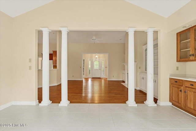 17 Windsong Pl, Whispering Pines, NC 28327 - entrance foyer featuring vaulted ceiling and light tile patterned floors