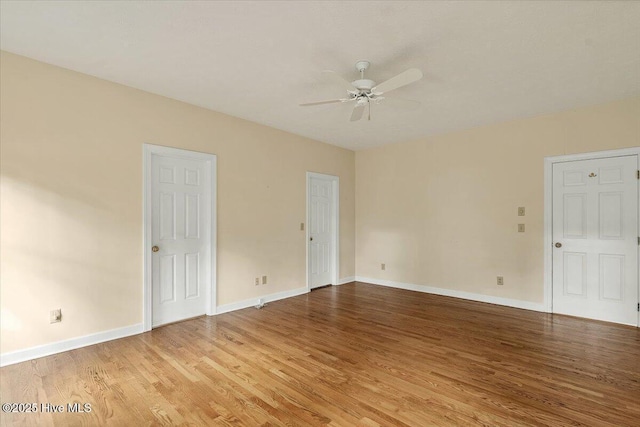 17 Windsong Pl, Whispering Pines, NC 28327 - empty room with ceiling fan and wood finished floors