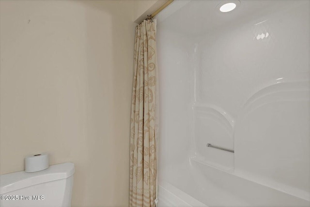 17 Windsong Pl, Whispering Pines, NC 28327 - bathroom featuring toilet and a shower with shower curtain