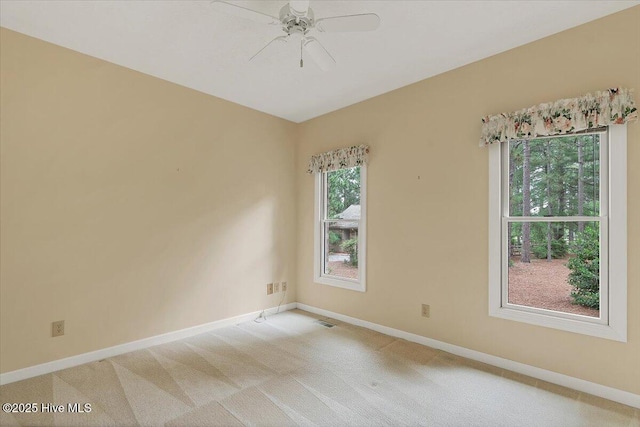 17 Windsong Pl, Whispering Pines, NC 28327 - empty room featuring ceiling fan and light carpet