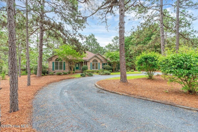 17 Windsong Pl, Whispering Pines, NC 28327 - view of front of property featuring curved driveway