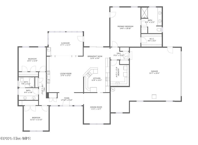 17 Windsong Pl, Whispering Pines, NC 28327 - view of room layout