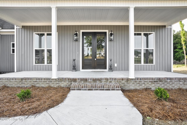 6445 Red Oak Rd, Battleboro, NC 27809 - property entrance with a porch and french doors