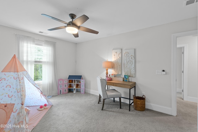 57 N Passerine Path, Hampstead, NC 28443 - home office with carpet floors and ceiling fan