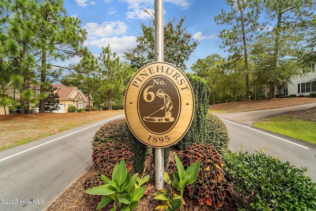 view of community sign