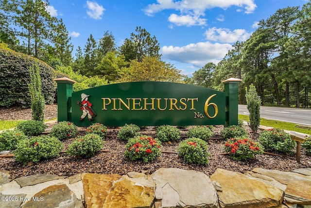 view of community sign