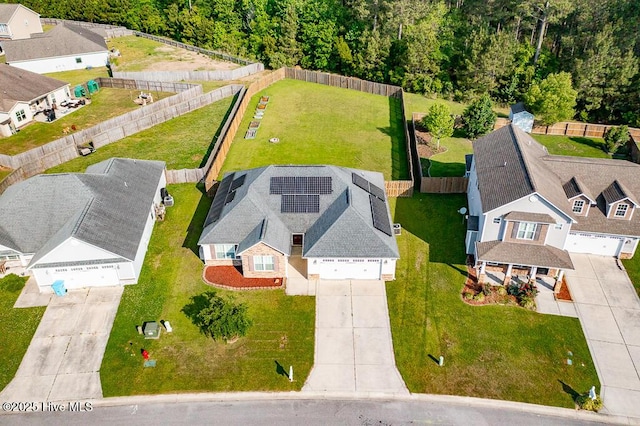 bird's eye view featuring a residential view