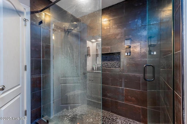 full bathroom with a stall shower