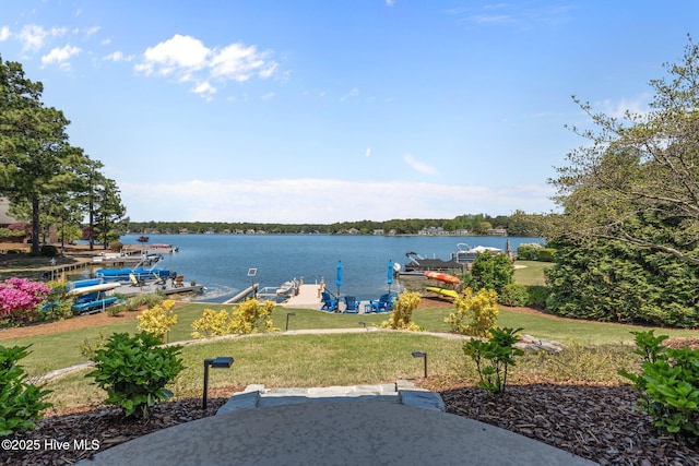 120 Clay Cir W, End, NC 27376 - water view featuring a boat dock