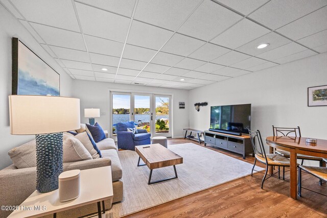 120 Clay Cir W, End, NC 27376 - living room with wood finished floors, recessed lighting, and a drop ceiling