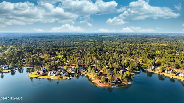 120 Clay Cir W, End, NC 27376 - bird's eye view featuring a water view and a wooded view