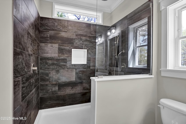 101 SE 68th St, Oak Island, NC 28465 - full bath featuring toilet, crown molding, and walk in shower