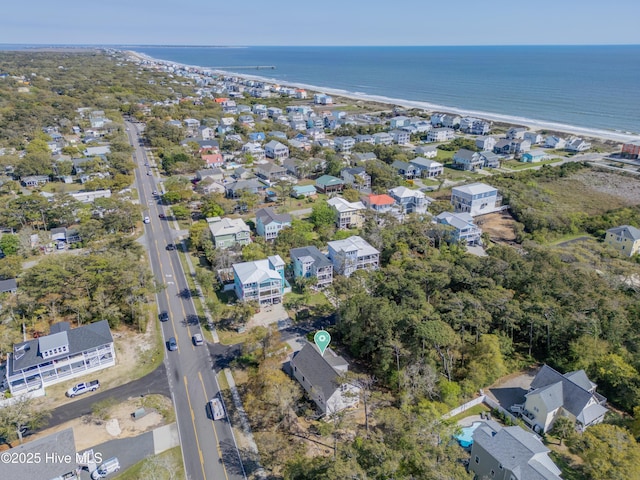 101 SE 68th St, Oak Island, NC 28465 - drone / aerial view with a water view and a view of the beach