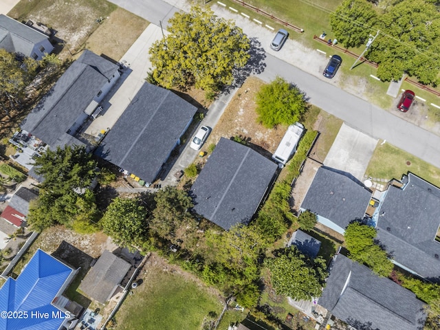 aerial view with a residential view