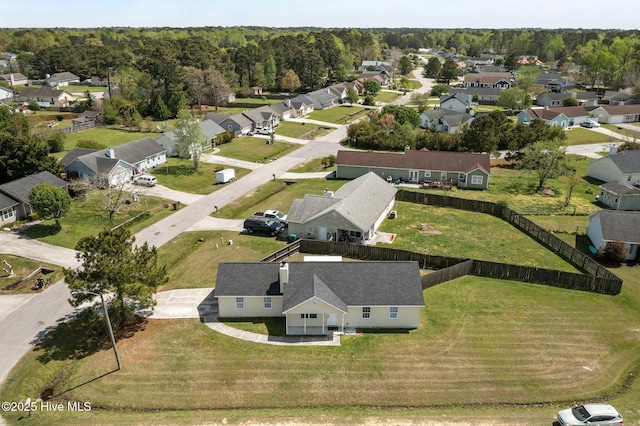 birds eye view of property featuring a residential view