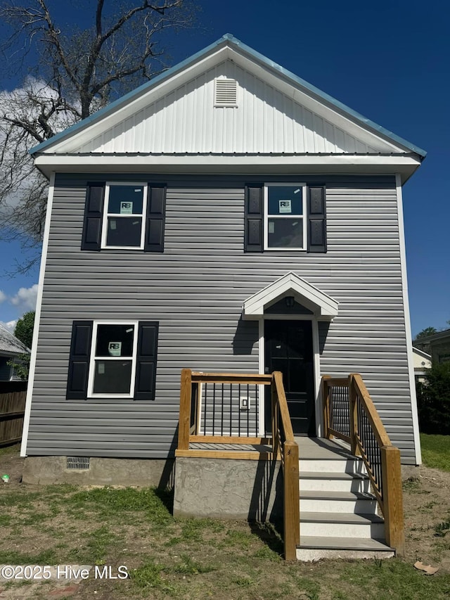 view of front of house featuring board and batten siding