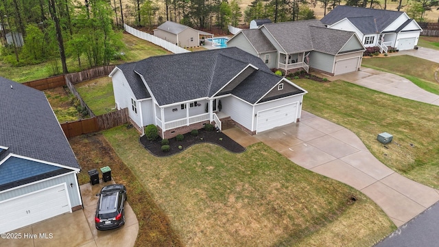 birds eye view of property