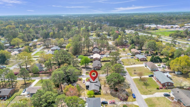 aerial view with a residential view
