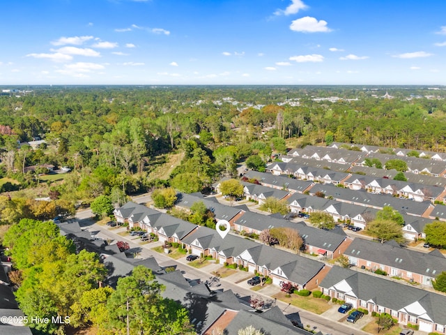 5006 Carleton Dr Unit 90, Wilmington, NC 28403 - aerial view of property and surrounding area with nearby suburban area and a heavily wooded area