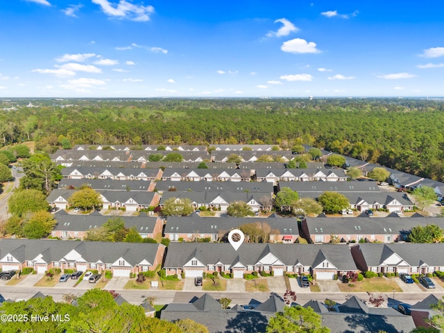 5006 Carleton Dr Unit 90, Wilmington, NC 28403 - aerial overview of property's location with nearby suburban area and a heavily wooded area