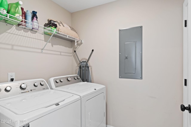 2665 Ash Little River Rd NW, Longwood, NC 28452 - laundry area featuring washer and clothes dryer and electric panel