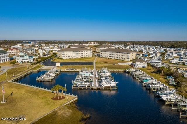 650 Cedar Point Blvd Unit B14, Cedar Point, NC 28584 - drone / aerial view featuring a water view