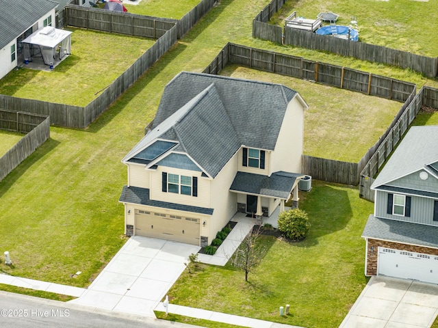 birds eye view of property