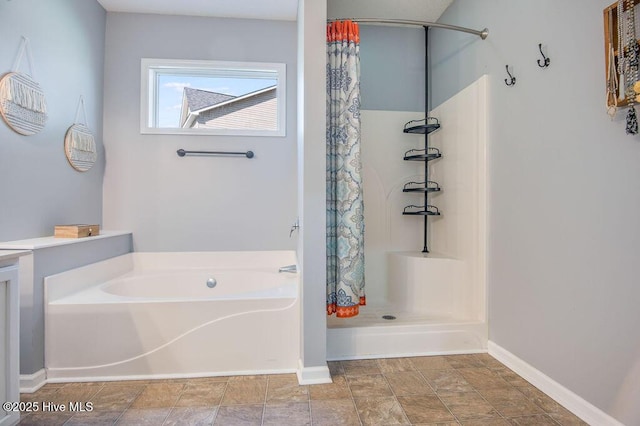 301 Softwood Ct, Jacksonville, NC 28540 - full bath with a bath, curtained shower, and baseboards