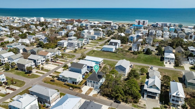 1205 Mackerel Ln Unit 2, Carolina Beach, NC 28428 - birds eye view of property featuring a water view and a residential view