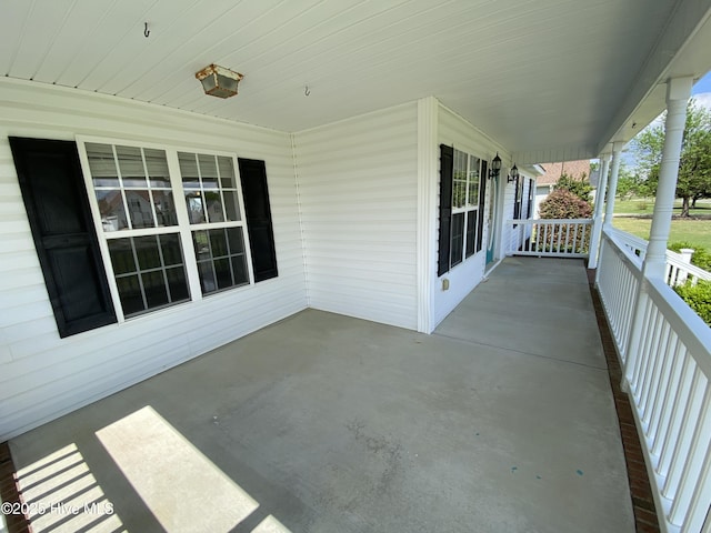 view of patio with covered porch